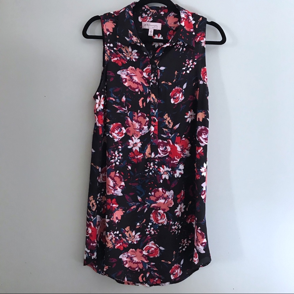 Philosophy - Tunic length floral blouse - Small